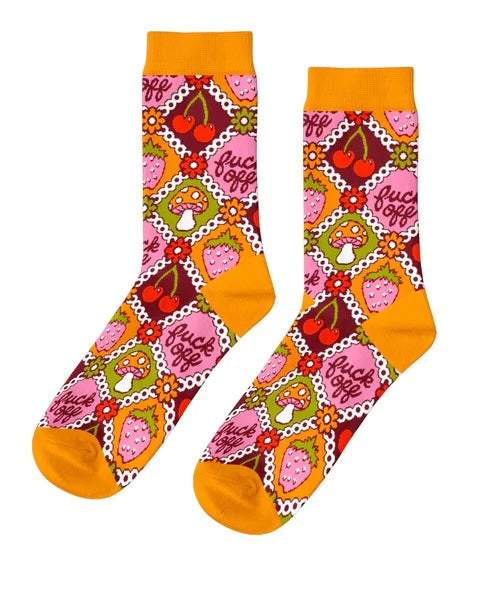 Fuck Off Retro Socks